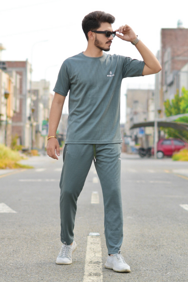 Stelvo Elite Waffle Tracksuit – Sage Green