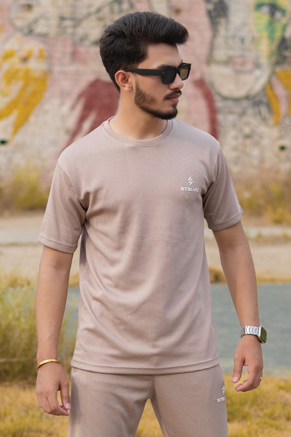 Stelvo Elite Waffle Tracksuit – Desert Brown